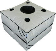 Boscoman - Jumbo Napa Outdoor Ottoman w/Cup & Bottle Holder - Beige - COVER ONLY